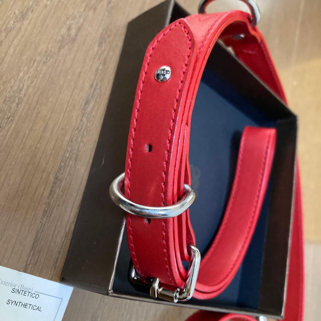 LOEWE レッド レザー使用 犬用リード 赤 未使用 ロエベ