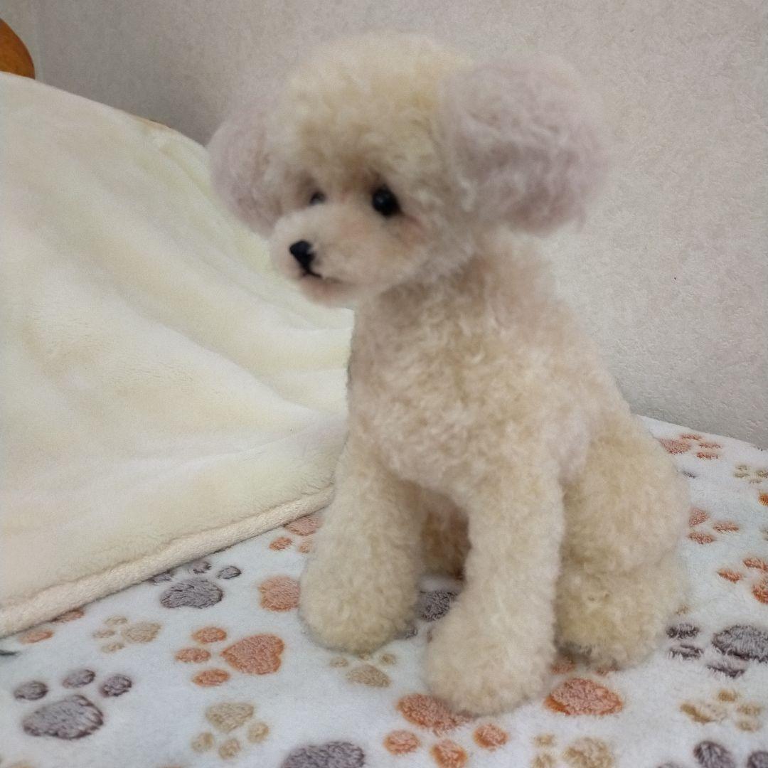 送料込み♡トイプードルアプリコットちゃん♡おすわりポーズ。