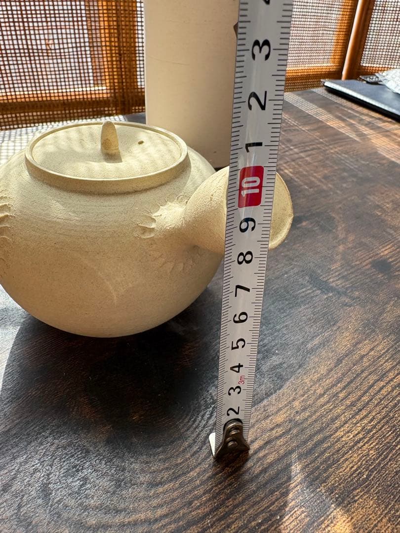 【名工】煎茶道具 白泥 涼炉・茶銚・涼炉台 3点セット 銘「春峰」京焼 骨董