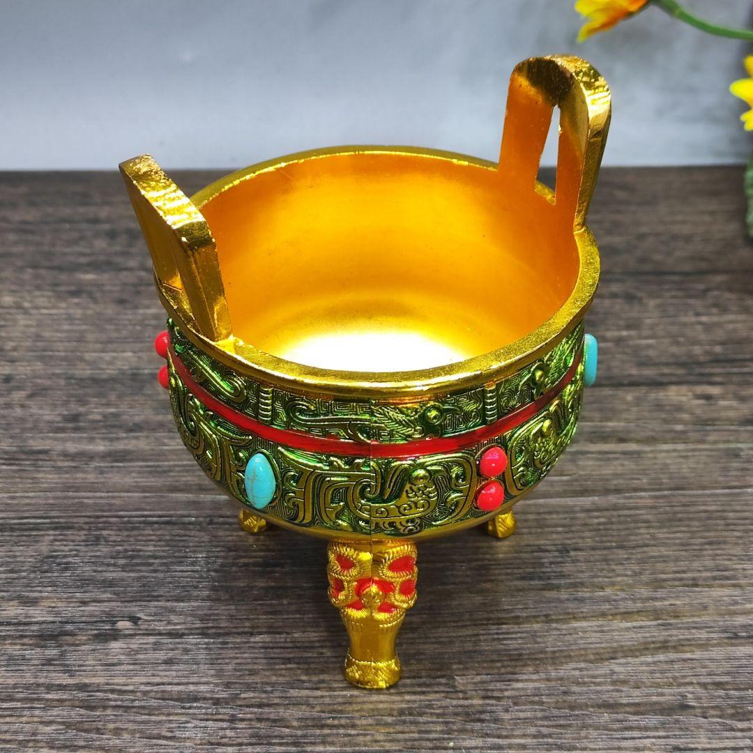 銅器 銅鼎 景泰藍三足鼎 香炉 挿し香炉 香道具 装飾品 工芸品 置物