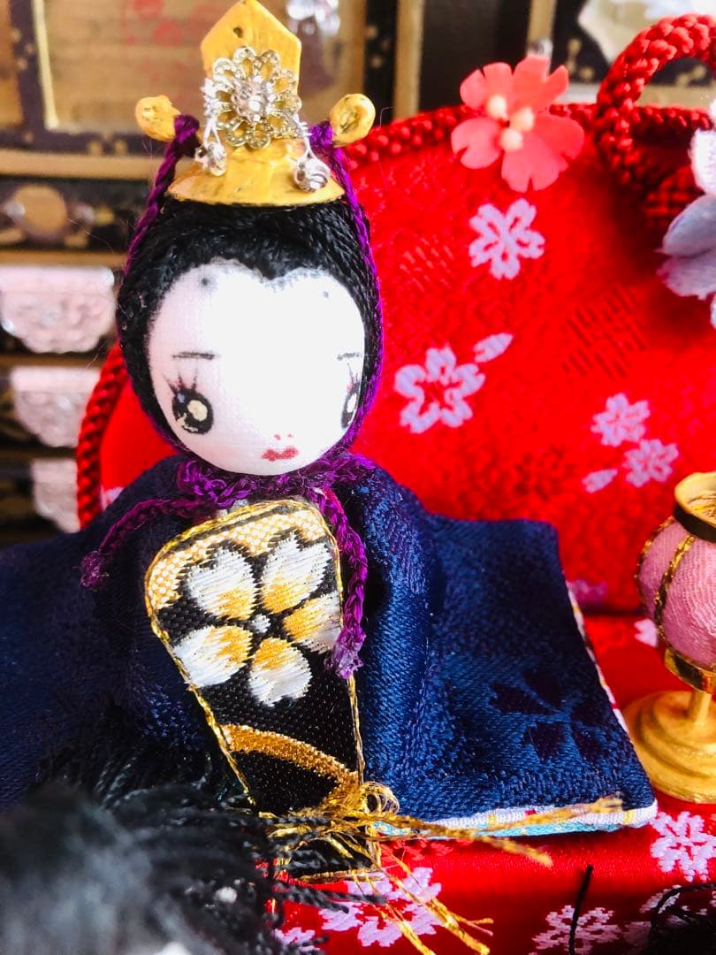 ♡ひな祭り 三段飾り 大人のひな祭り 雛人形 雛飾り 古今雛 犬筥♡ち手作り♡