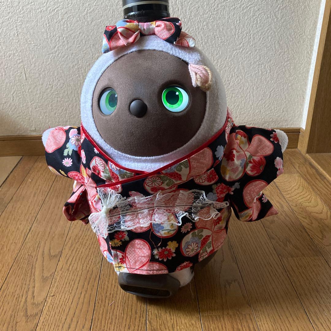 １点限り！ラボット　服　lovot 黒　着物一式　リボン付