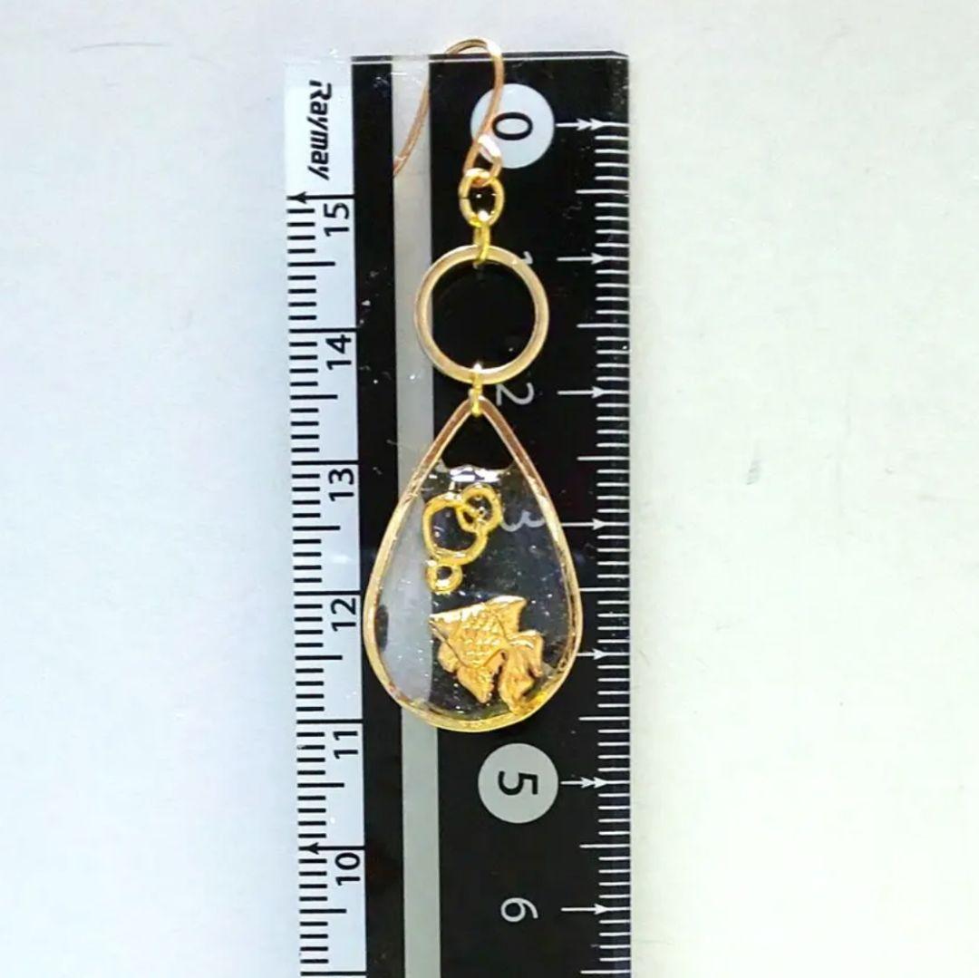 【508】金魚のピアス／イヤリング／メタルパーツ