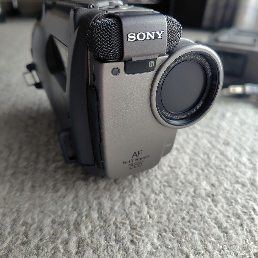 再生良好 SONY Handycam video Hi8 本体 AVケーブル付き