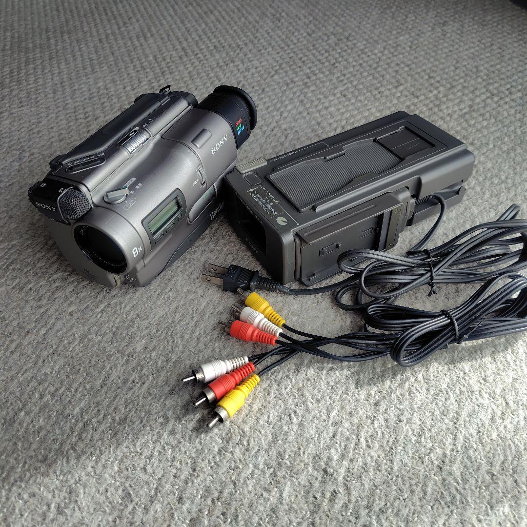 再生良好 SONY Handycam video Hi8 本体 AVケーブル付き