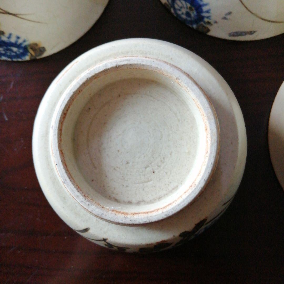 京焼　乾山手向付　5客　11.3cm　昭和初期～中期