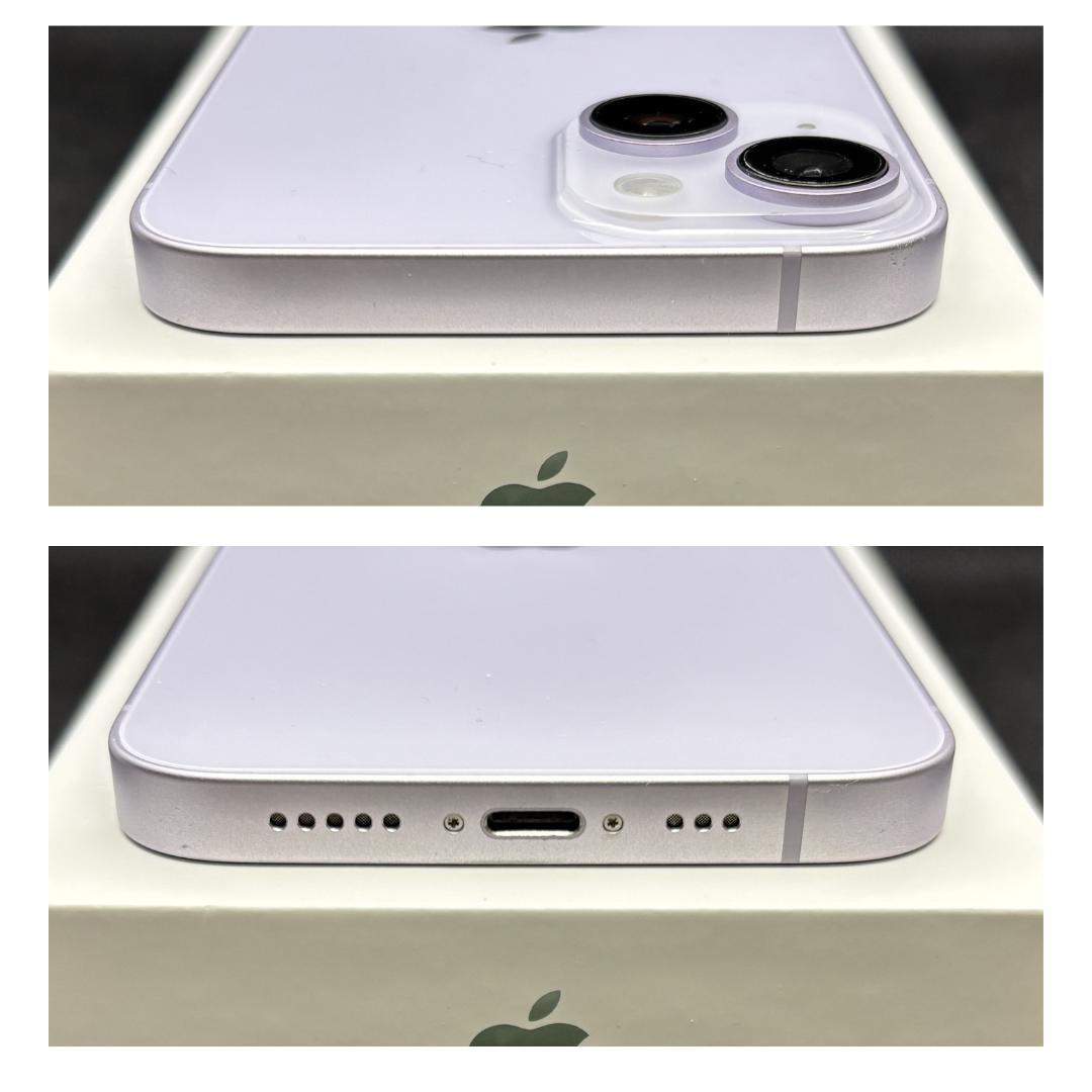 【美品】iPhone 14 パープル 128GB SIMフリー 新品バッテリー