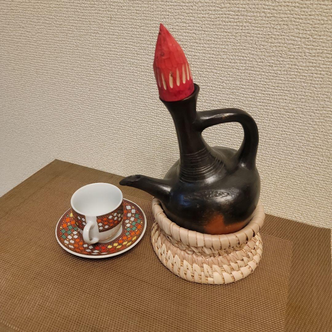エチオピア　コーヒー　コーヒーポット　ジャバナ　コーヒカップセット