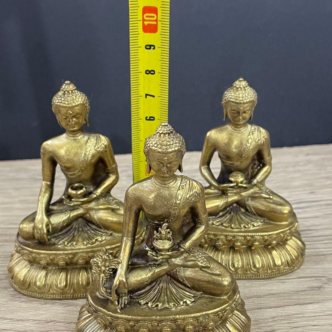 仏教美術 仏像 三宝仏 銅製 仏像 彫刻 置物 開運 風水 工芸品