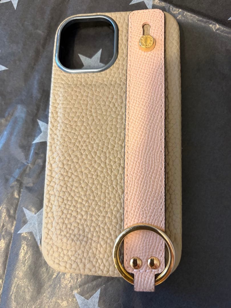 最終値下げ❗️ボナベンチュラ♡iPhone15ケース♡美品♡グレージュ×シェル