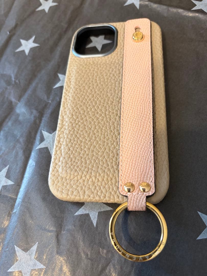 最終値下げ❗️ボナベンチュラ♡iPhone15ケース♡美品♡グレージュ×シェル