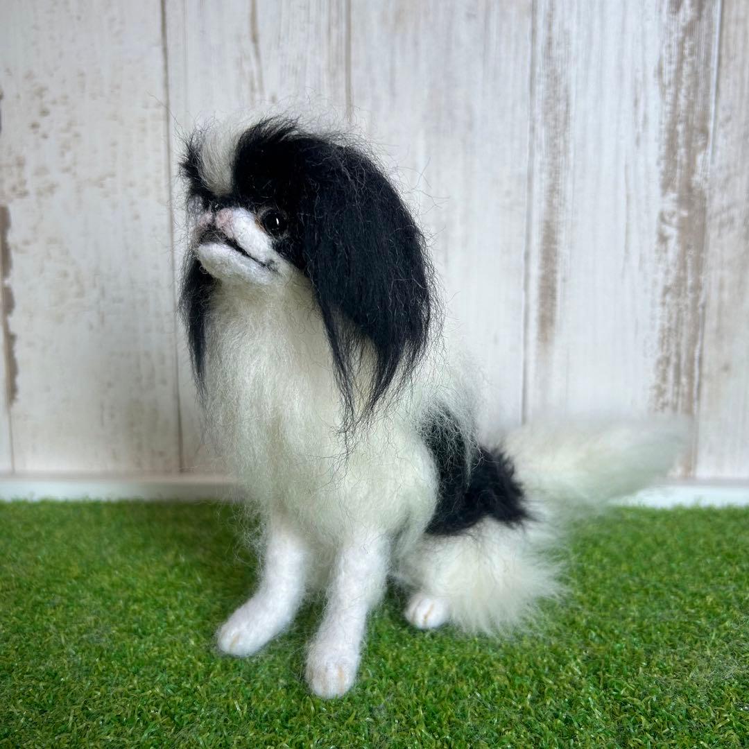 購入可能です。羊毛フェルト【狆】犬　※他にもオーダー受付中です。マック