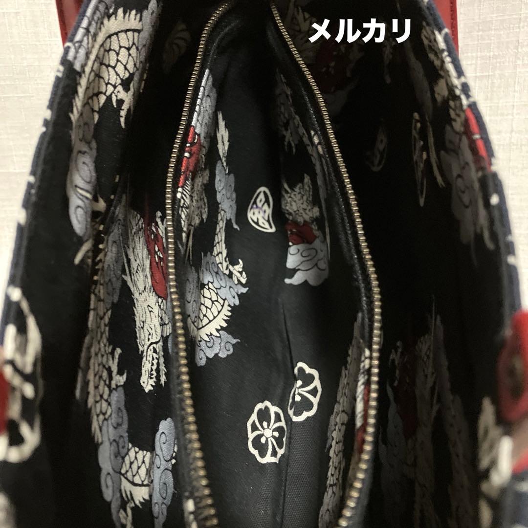 ガシャ髑髏　相馬の古内裏　ハンドメイド　着物バッグ　トートバッグ　【一点物】