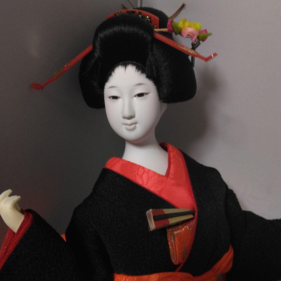 伝統的な日本人形 　本頭　菊　舞姿　桜山作