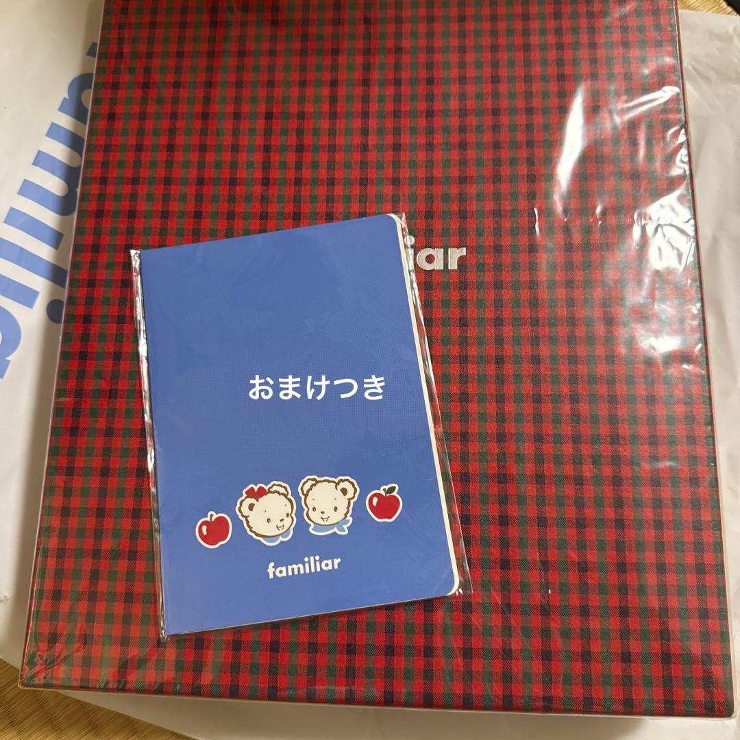 新品未開封　ファミリア　道具箱　チェック赤　送料込み