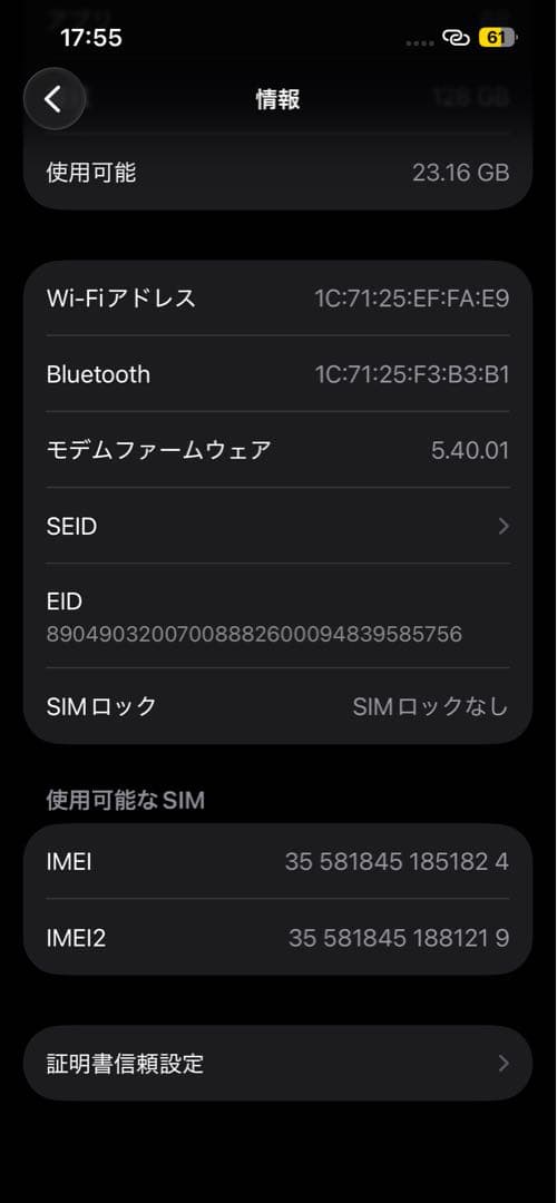 Apple iPhone13 本体 ブルー