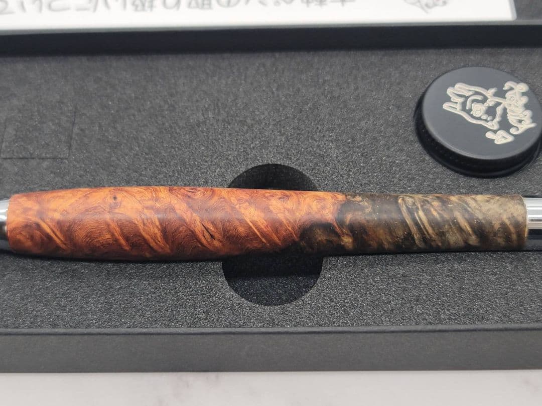 新品　こぶた工房　極上+花梨瘤　赤青　シャープペンシル0.5