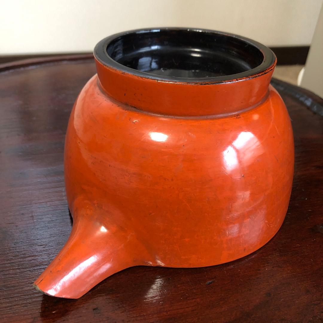 古民具　片口　漆器　「浄法寺塗」酒器　根来　アンティーク
