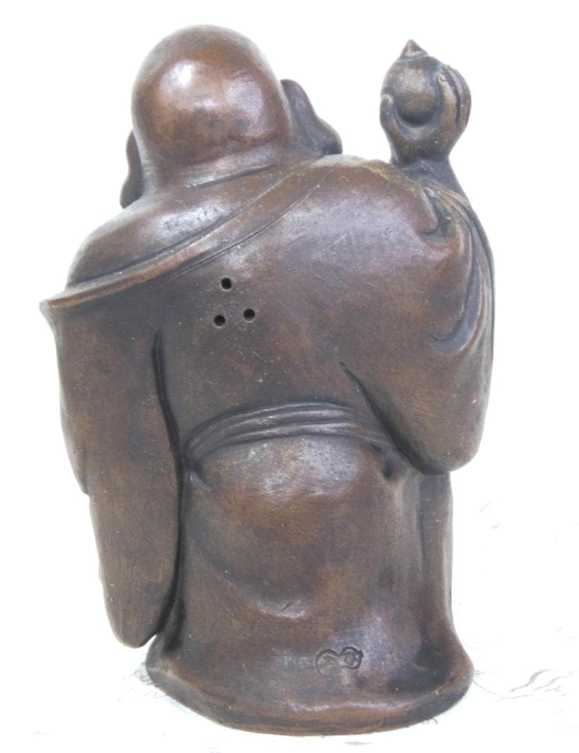 高さ260 古備前 七福神 布袋尊立像 備前焼 置物 縁起物 骨董