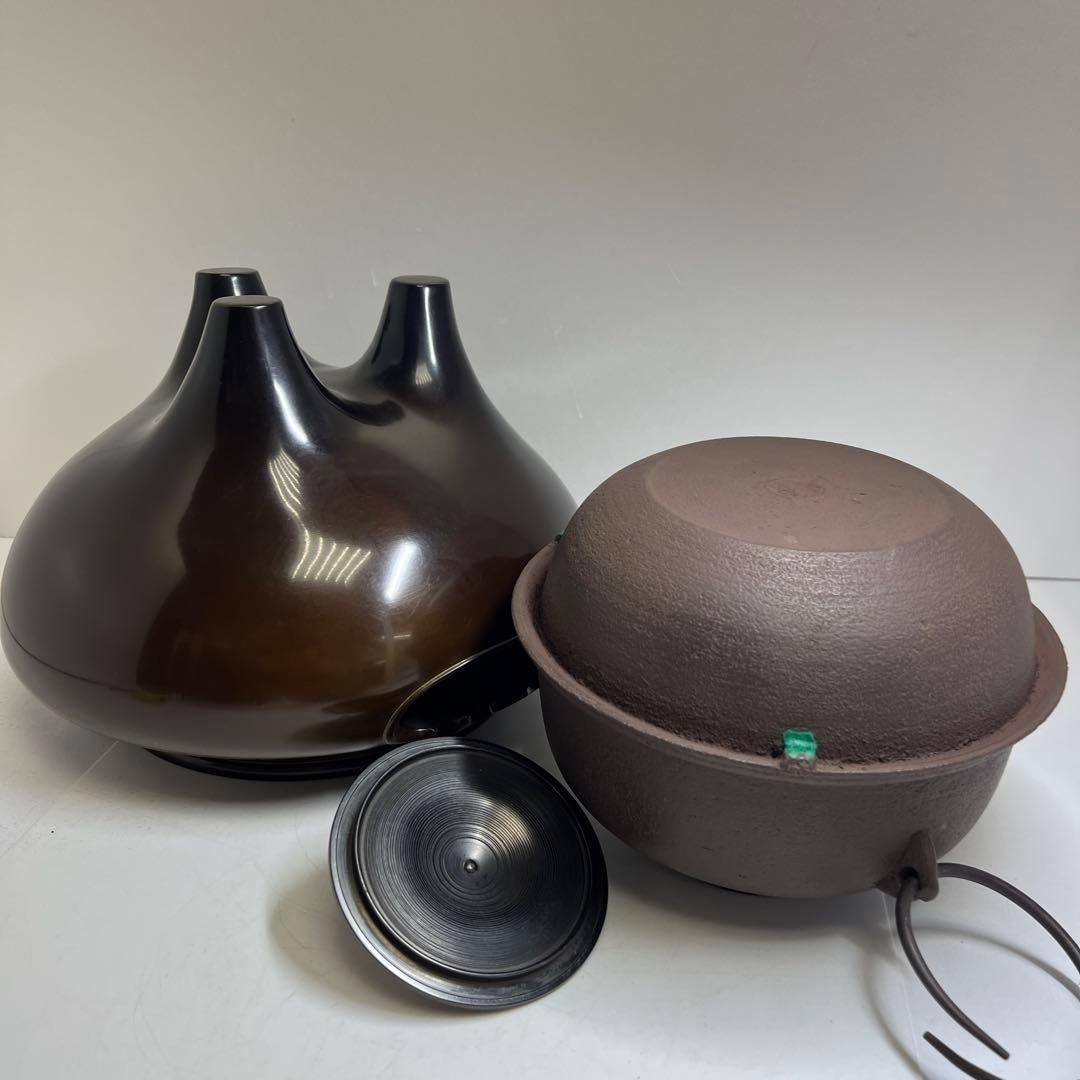 釜師　畠春斎　風露釜　共箱　高さ約34㎝/7.6㌔　東Y8-0402④タルニ