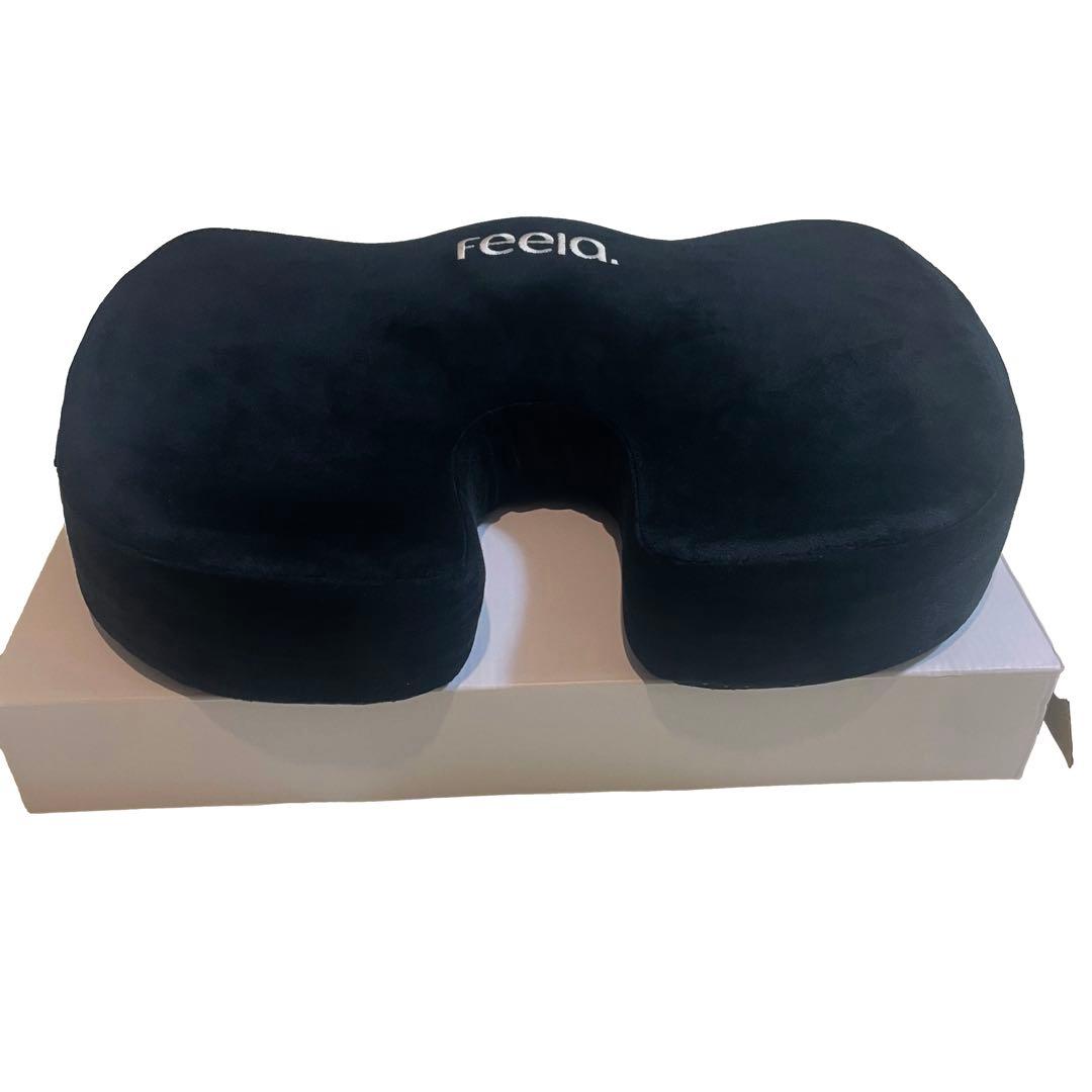 【新品未使用】feela 整体エルゴ 低反発クッション(ブラック、ソフト)