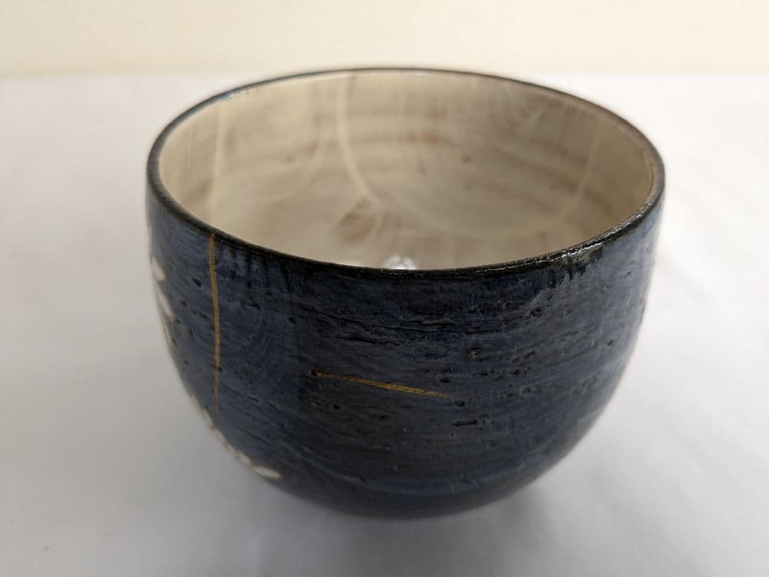 陶あん 清水焼 京焼 色絵付け お茶茶碗 1客