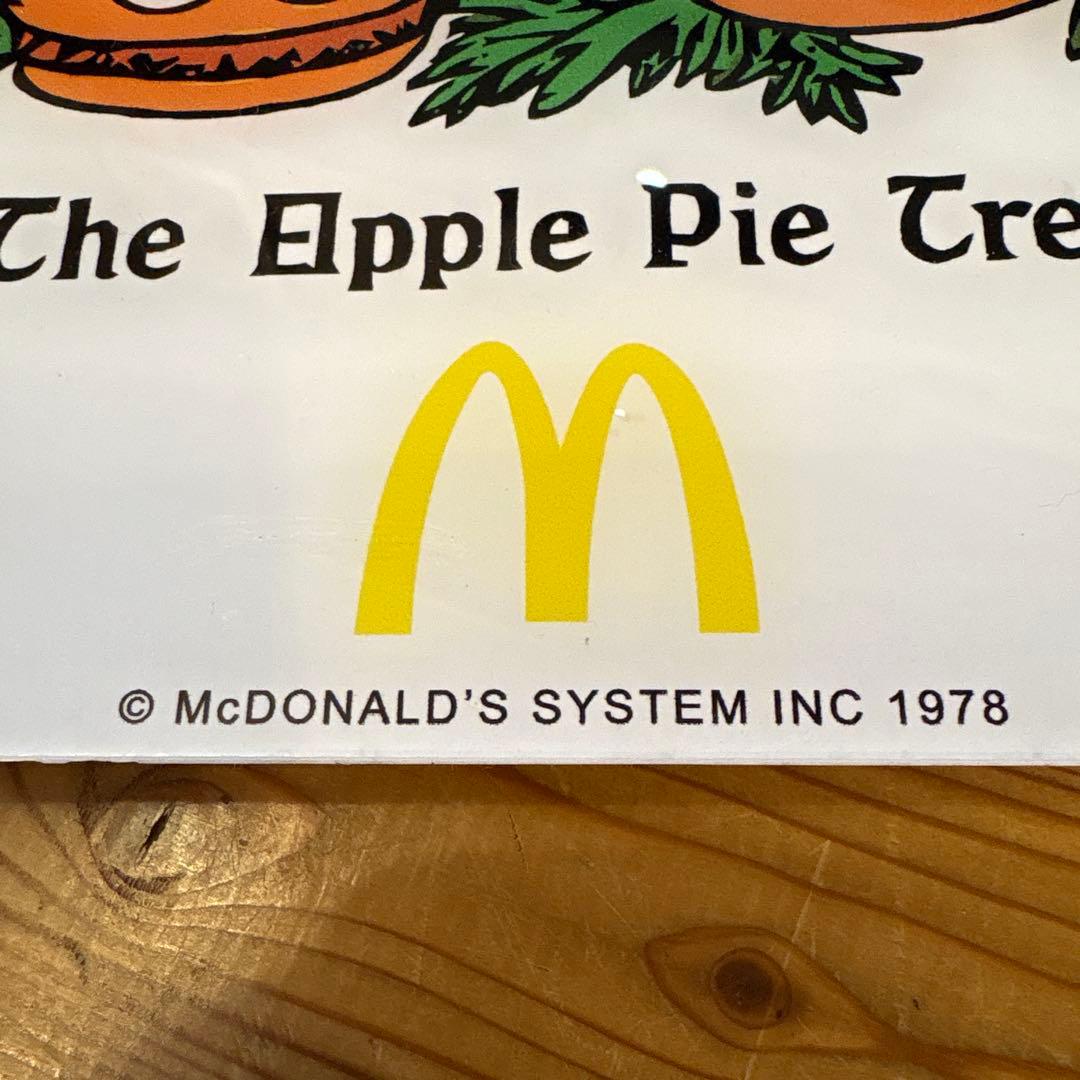 1978年　マクドナルド　アップルパイツリー　ハンバーガーパッチ　看板　時計