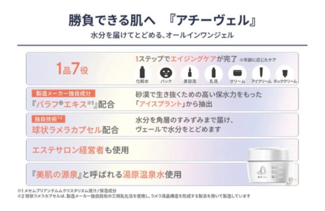 【アチベール】Lamellar Capselle Skincareオールインワン