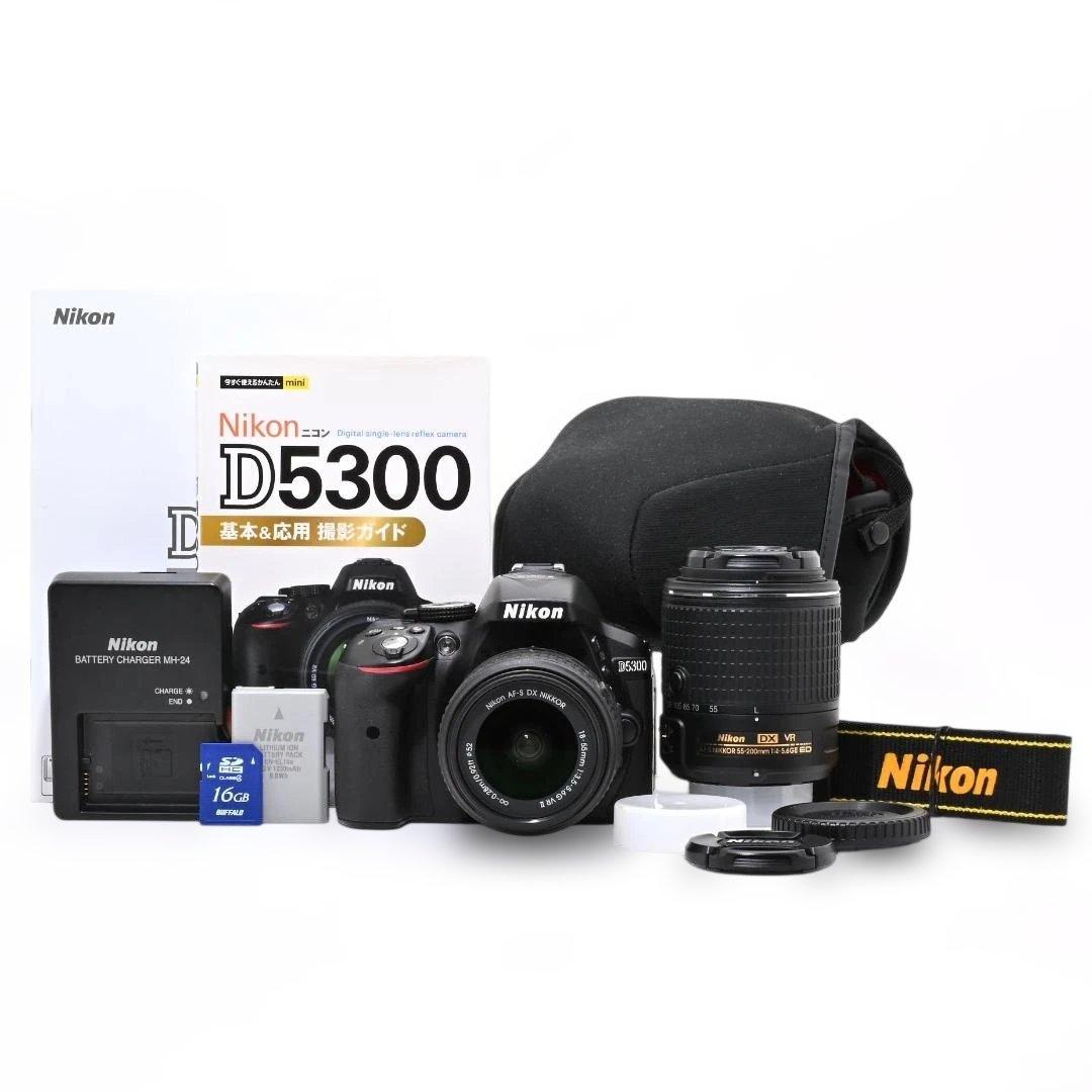 【ほぼ新品・ショット数2,347枚】 Nikon D5300 ダブルズームキット