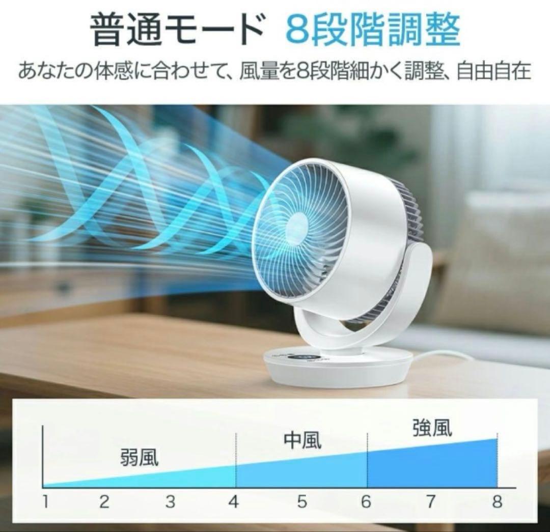 扇風機 dcモーター サーキュレーター dc 強風 風量8段階 1台5役 8畳
