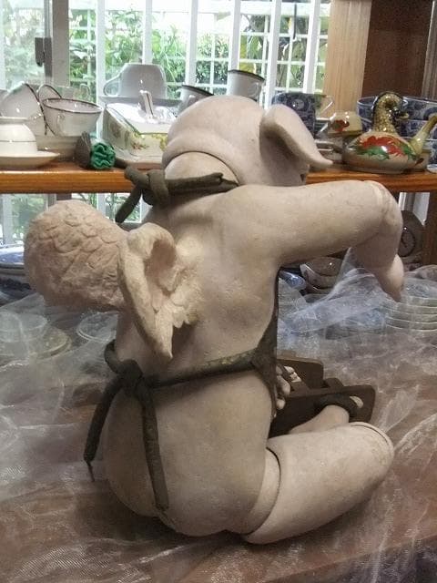 中村寝郎作　人形作家　豚さん　男の子　球体　球体関節DOLL