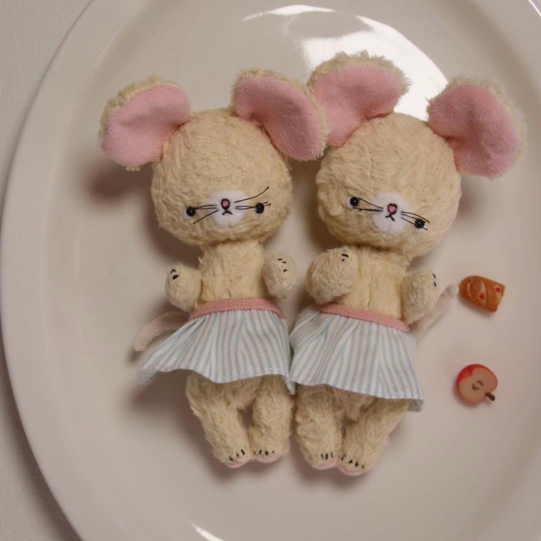 チーズ仔鼠 アーティストベア 海外作家様 ハンドメイド ぬいぐるみ マウス