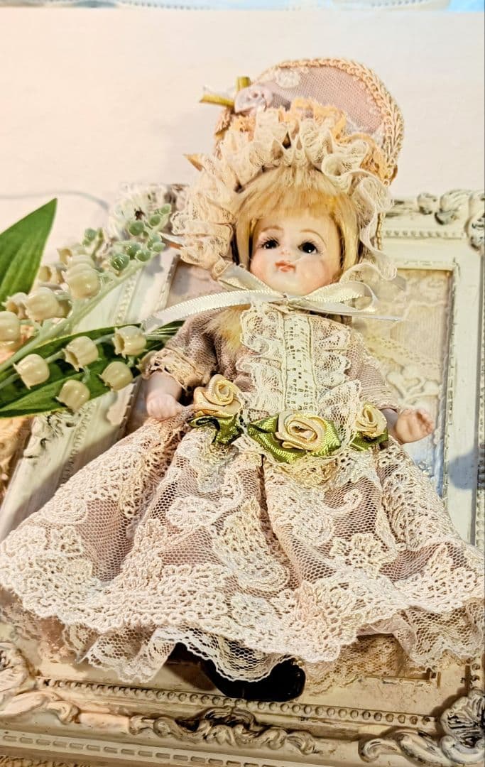 Handmade　ビスクドール　アウトフィット　ミニョネット　約18cm前後用