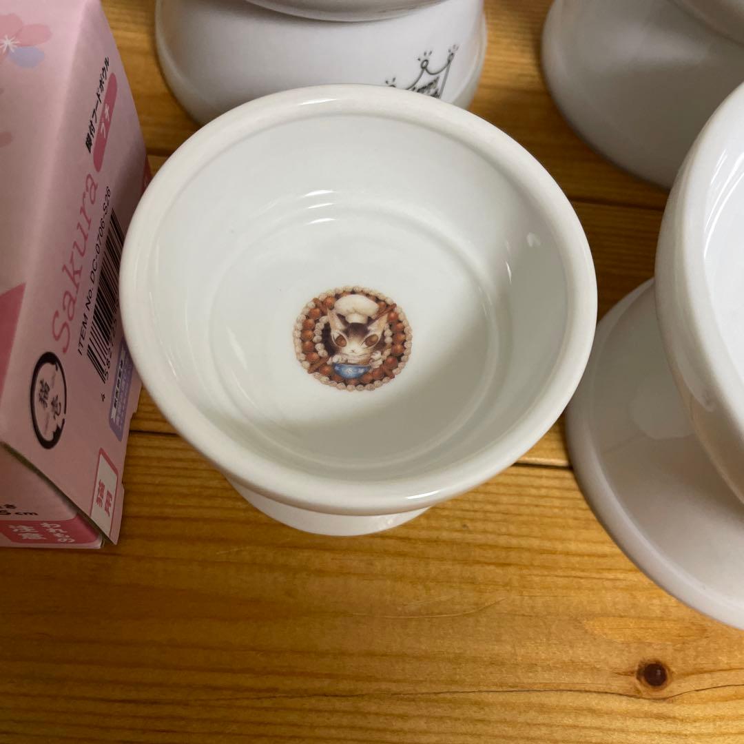猫壱　カップケーキ柄　フードボウル　プチ　おやつ皿