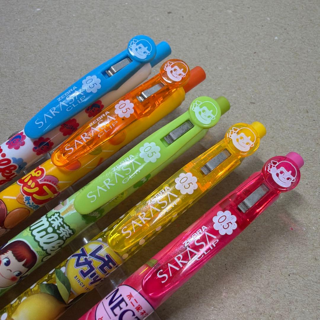 限定 ゼブラ SARASA サラサ 不二家 ボールペン 5本セット ペコちゃん