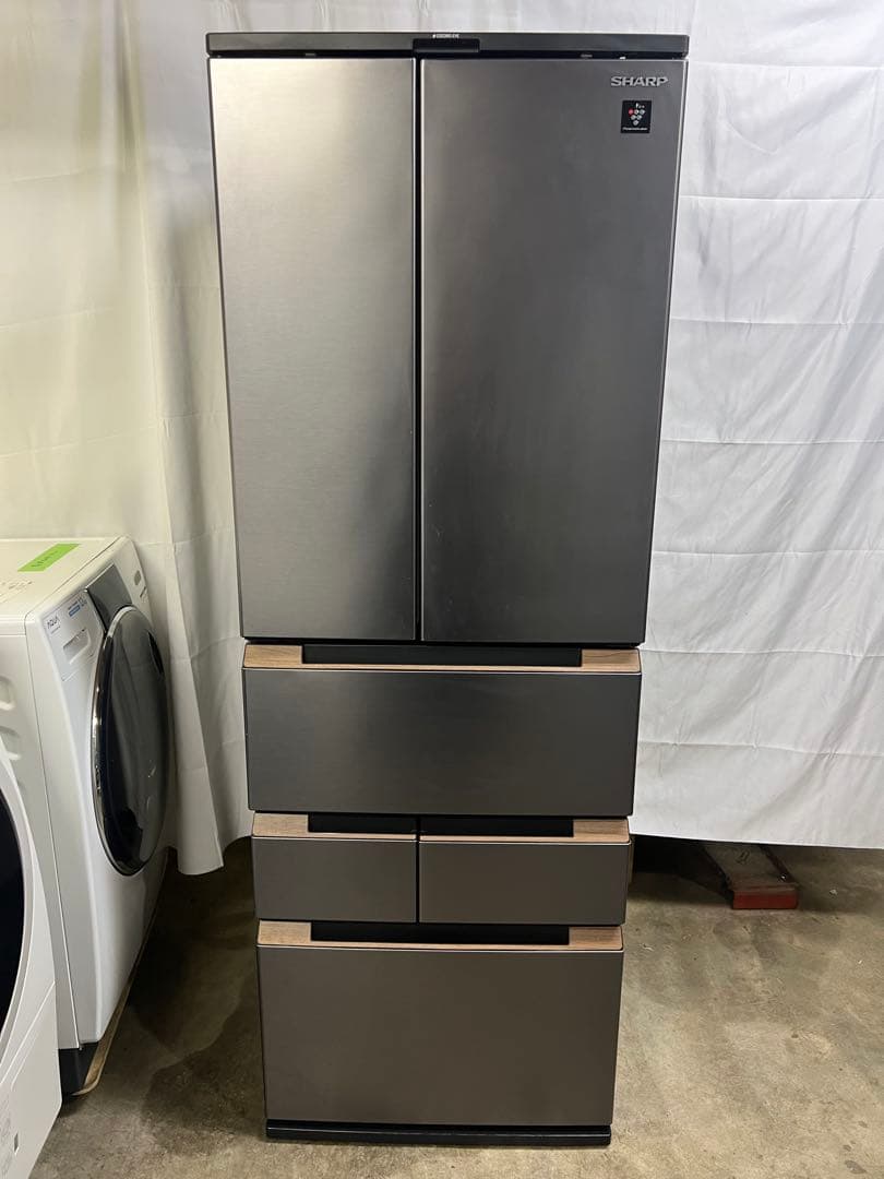 SHARP 6ドア冷蔵庫 SJ-MF46H-H 2021年製 457L 観音開き