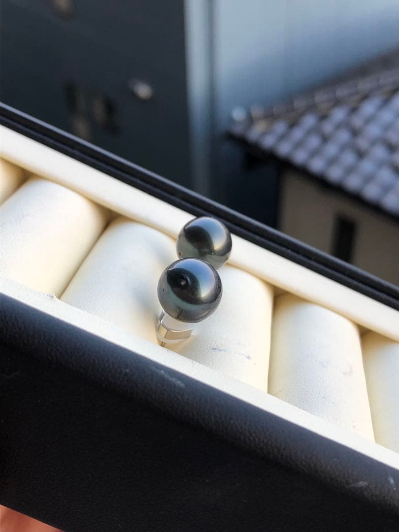 黒蝶真珠　ピアス　タヒチ産パールSA11