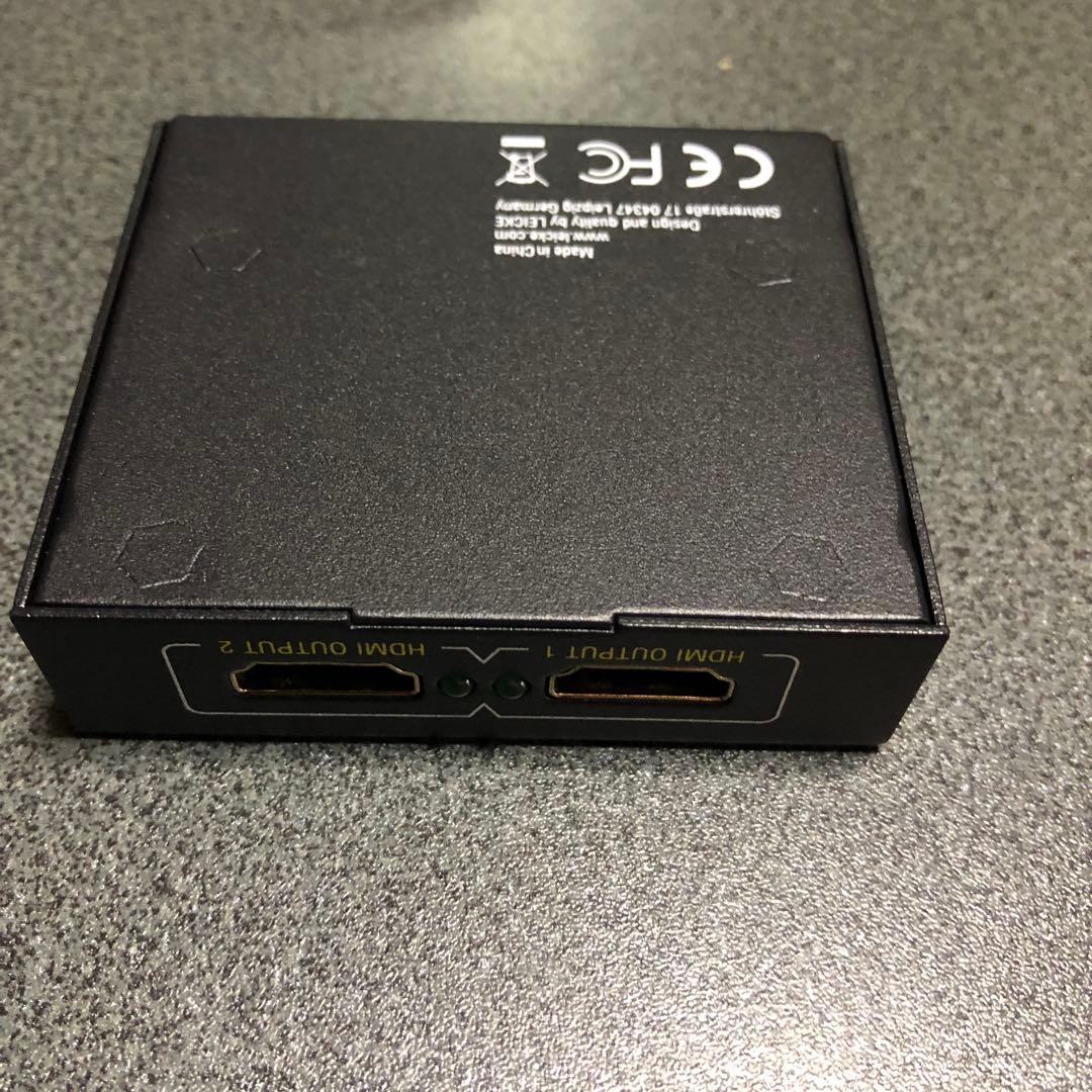 【未使用】HDMIスプリッター 1入力2出力 分配器2.0 HDR