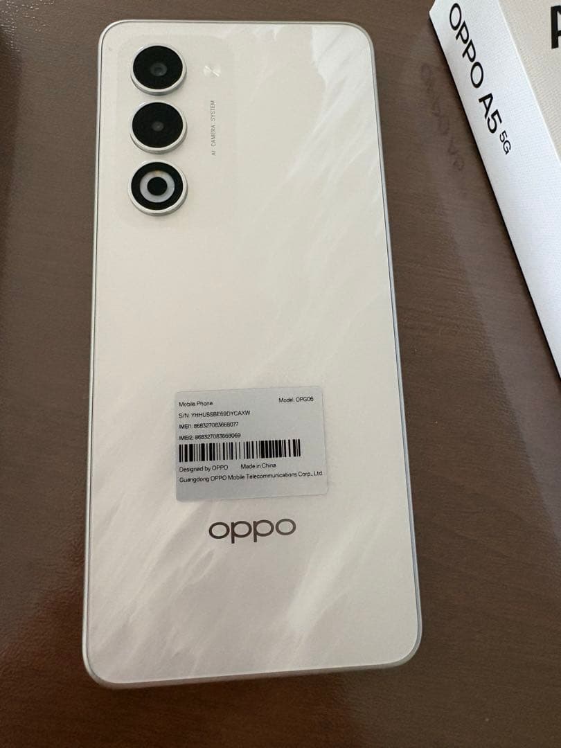 【新品】OPPO A5 5G ホワイト スマホ本体128G
