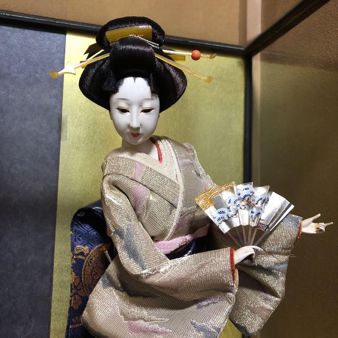 尾山人形　舞扇　楽峰作