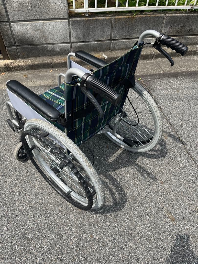 引取限定 奈良県 大和郡山市 車椅子 アルミ製 KY19-8782 自走式