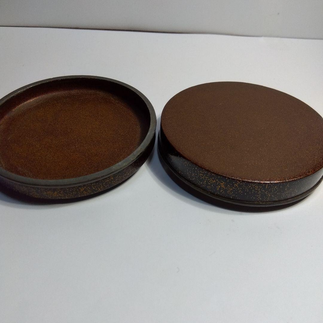 加賀蒔絵　漆器 　時代　蒔絵金銀蒔絵草花文香合　細密　箱入り