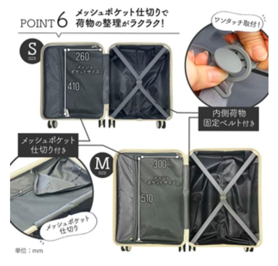 【新品・未使用品】スーツケース 　キャリーケース Mサイズ　イエロー　★★大人気