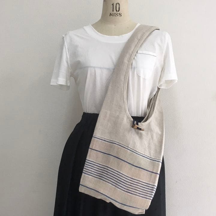 麻ショルダーバック【新品　ハンドメイド】