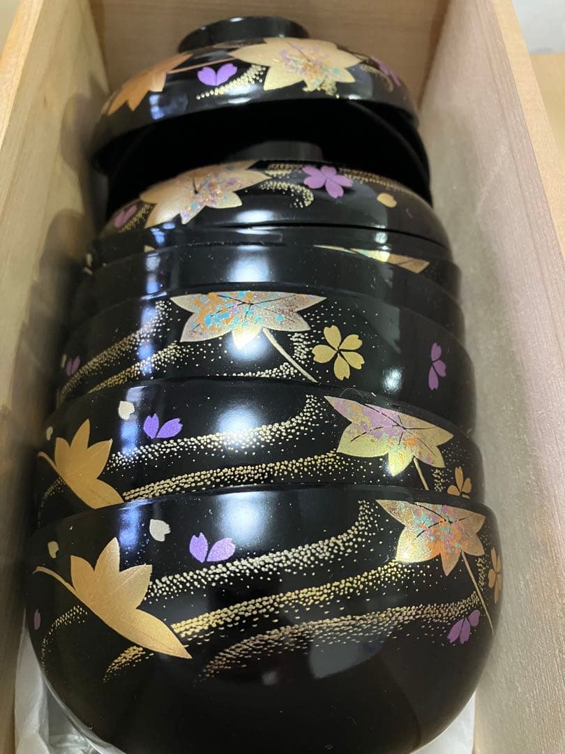 新品★即日発送可能！会津塗 漆器 お吸物椀 5客セット 祥高作 木乾