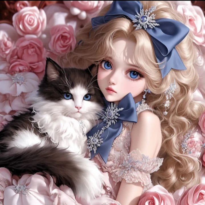 女の子パネル生地ハンドメイド