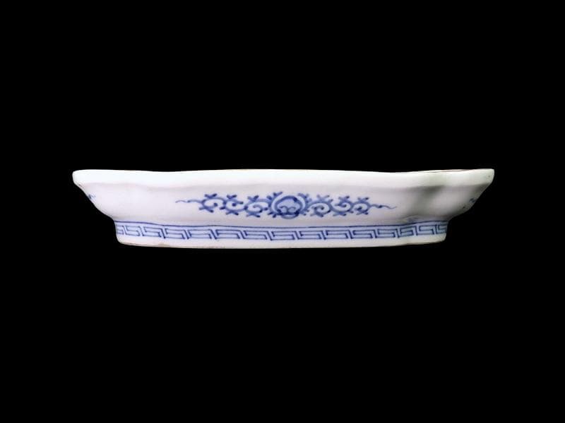 大聖寺伊万里　金襴手　紅葉の図　隅切長皿　 N1071AS-DCl