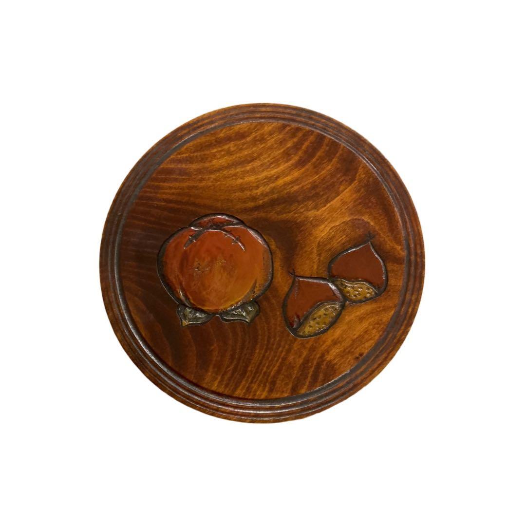 【極美品】鳥城彫　茶櫃　岡山特産　お盆　工芸品　茶道具　7点セット