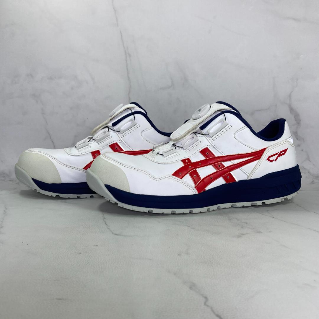 【極美品】asics BOA 安全靴 1273A029 25.5㎝ 白/紺/赤