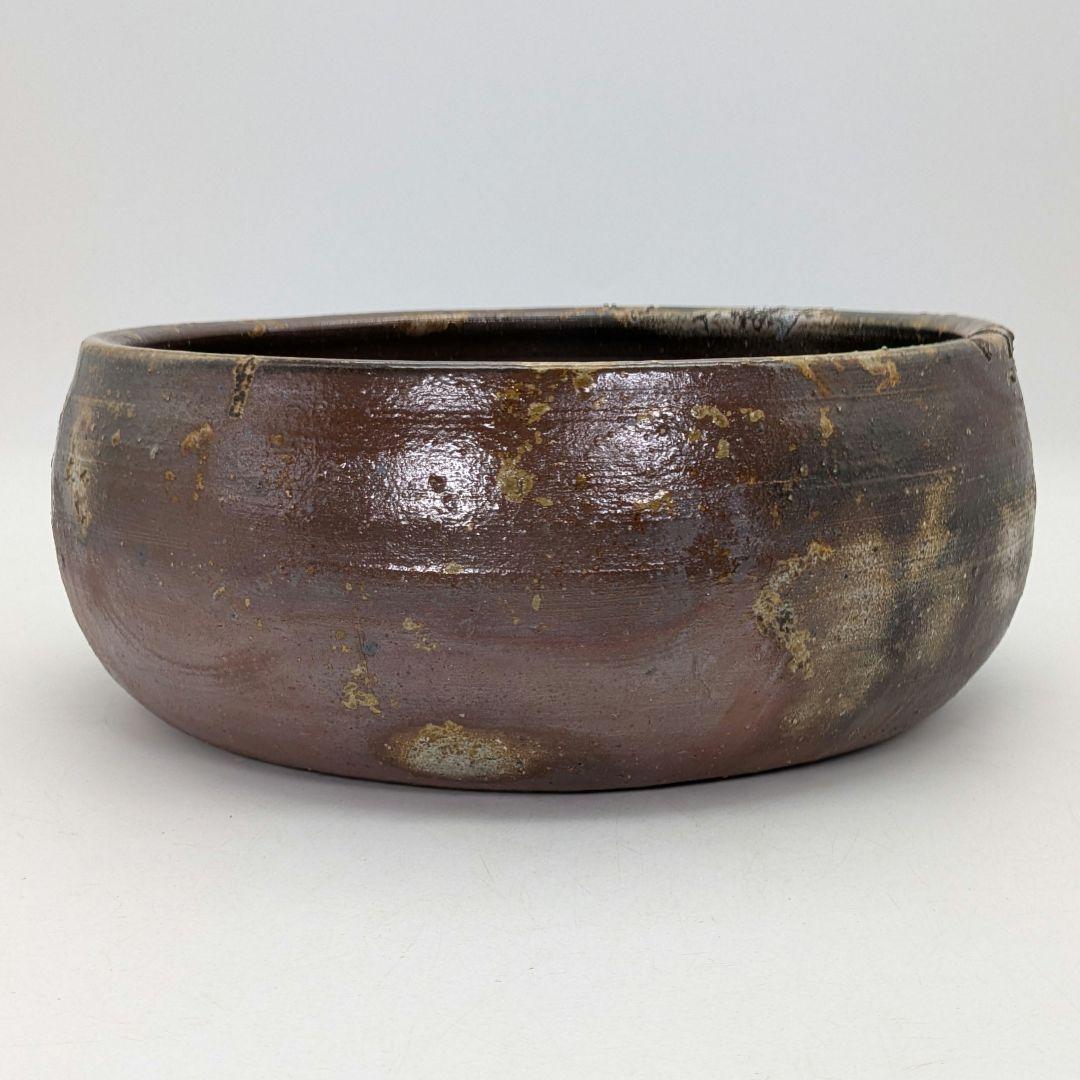 本山和泉 備前焼 花器 共箱共布栞 水盤 花生 フラワーベース 華道具 花入